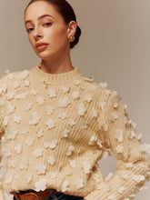Floral-Decor Short Sweater